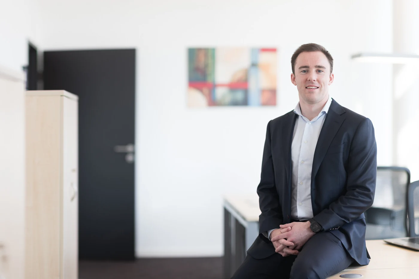 Kieran Moloney, founder of Moloney Consulting, in his office